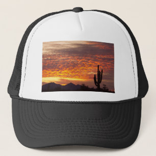 Boné Nascer do sol de novembro da arizona com Saguaro