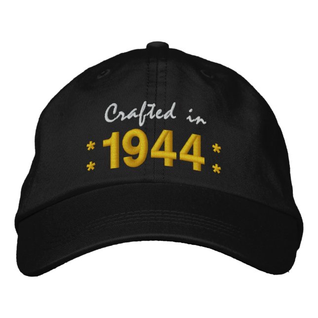 Boné Nascer em 1944 ou 70 de Aniversário a Qualquer Ano (Frente)