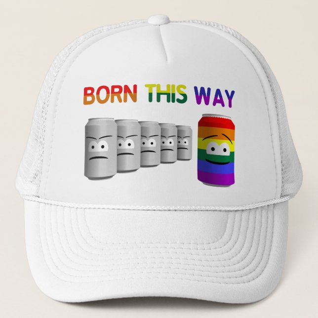 Boné Nascer Por Esta Via LGBT Rainbow Stripe LGBT (Frente)