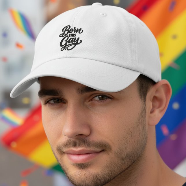 Boné Nascido Orgulho Gay (Born This Gay Pride Embroidered Baseball Cap
by Ricaso. Be your authentic self Ideal for pride month)