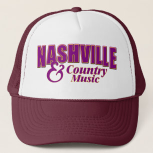 Boné Nashville & chapéu do camionista da música count