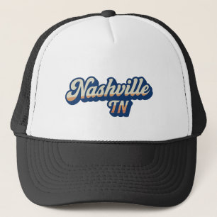 Boné Nashville TN Retro Sunset Script Design - Vintage