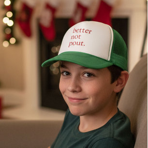 Boné Natal Divertido Melhor Não Fazer Cara Feia Simples