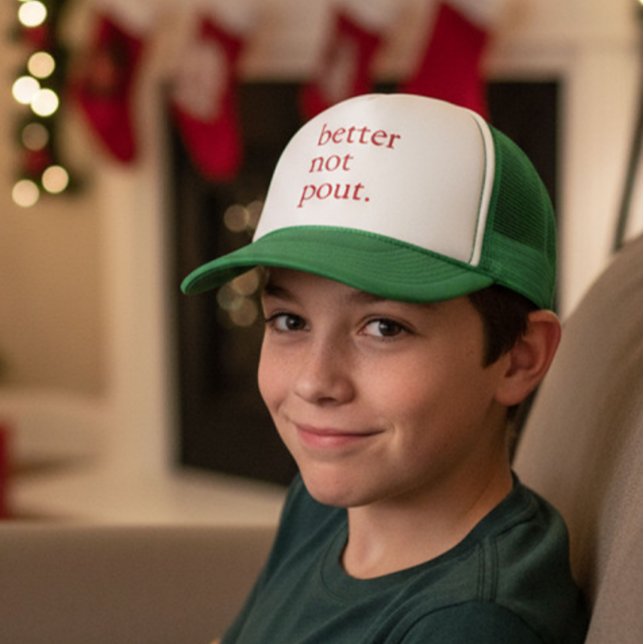 Boné Natal Divertido Melhor Não Fazer Cara Feia Simples (Criador carregado)