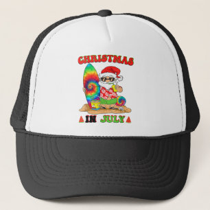 Boné Natal Em Julho Papais noeis Tie Dye Summer Surf Su