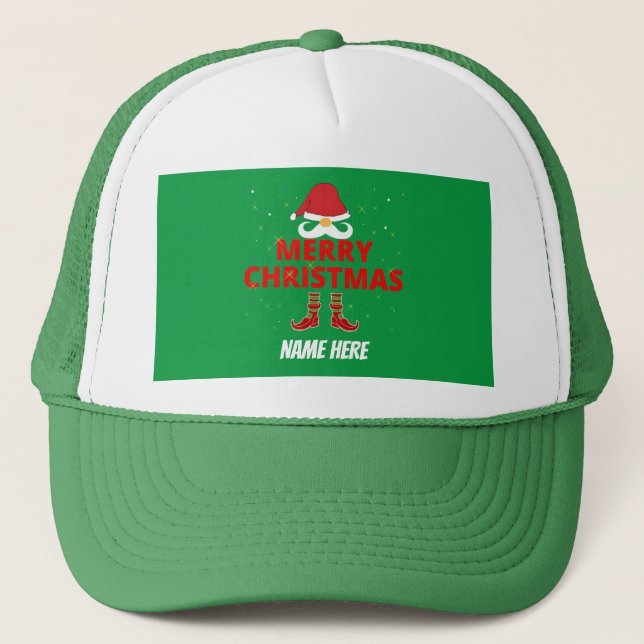 BONÉ NATAL FELIZ PERSONALIZADO  (Frente)