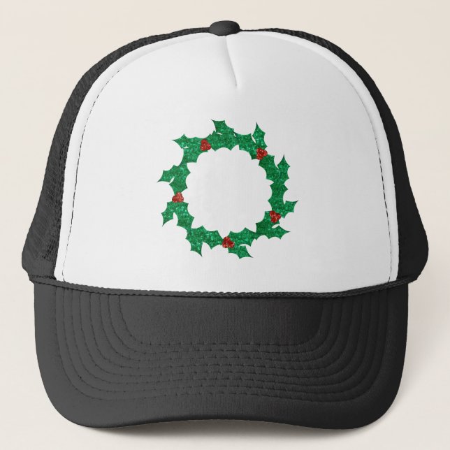 Boné natal holly wreath (Frente)