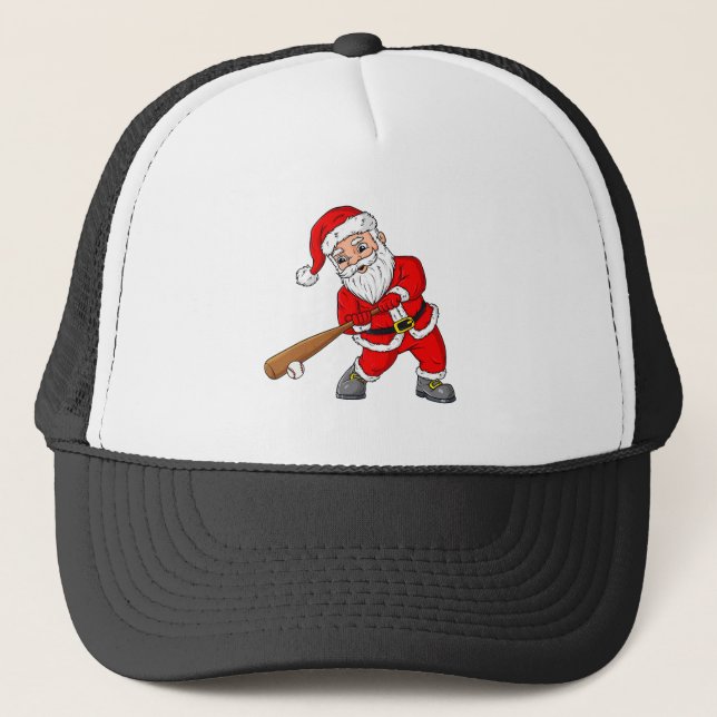 Boné Natal Papai Noel Baseball Pitcher Boys T (Frente)