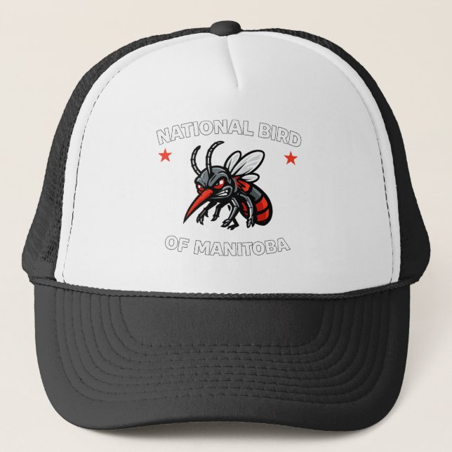 Boné National Bird of Manitoba Funny Mosquito Hat (Frente)