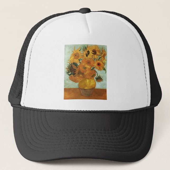Boné Natureza-morta - Vaso com doze Girassóis, Vincent (Frente)