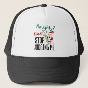 Boné Naught Nice Pare De Me Julgar Um Feliz Natal