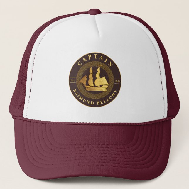 Boné Navio de vela Dourada (Frente)