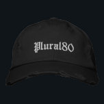 Boné Negro monograma moderno<br><div class="desc">Boné de beisebol preto monograma moderno.</div>