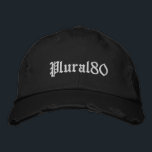 Boné Negro monograma moderno<br><div class="desc">Boné de beisebol preto monograma moderno.</div>