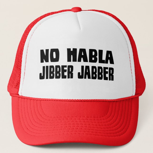 Boné Nenhum chapéu do Jabber de Habla Jibber (Frente)
