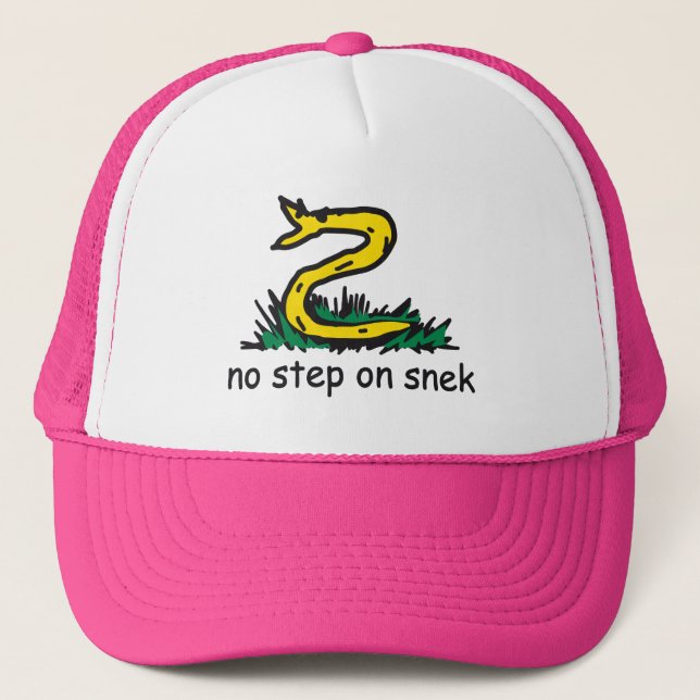 Boné Nenhum passo no meme da snek Gadsden SnekRight ama (Frente)