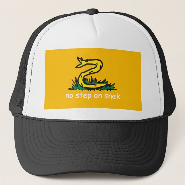 Boné Nenhum passo no meme da snek Gadsden SnekRight ama (Frente)