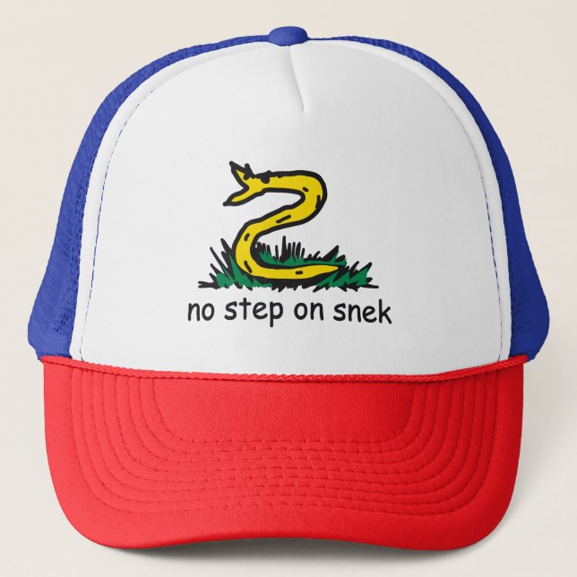 Boné Nenhum passo no meme da snek Gadsden SnekRight ama (Frente)