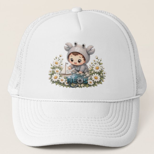 Boné Neos Kawaii Zodíaco Câncer (Frente)