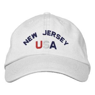 Boné New Jersey USA Embroiderado White Hat