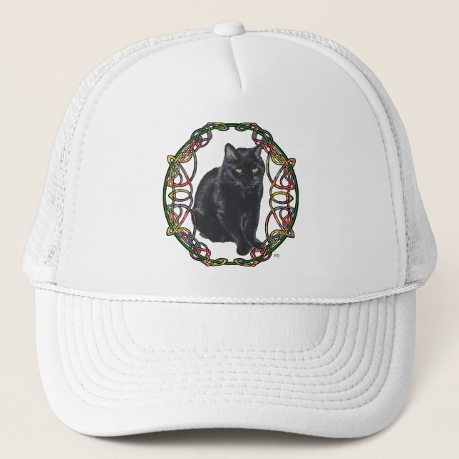 Boné Nó Celtico de Gato Preto (Frente)