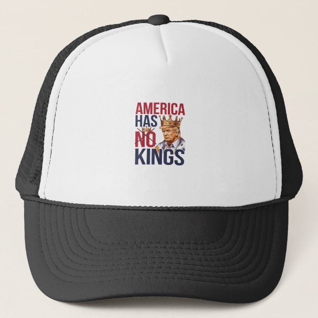 Boné No Kings In America Funny America Has No King Poli (Frente)