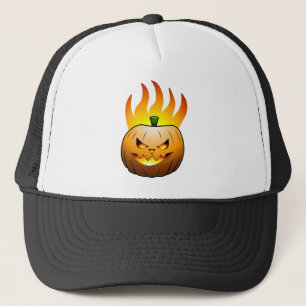 Boné Noite de Halloween Ardente com Jack O'lantern