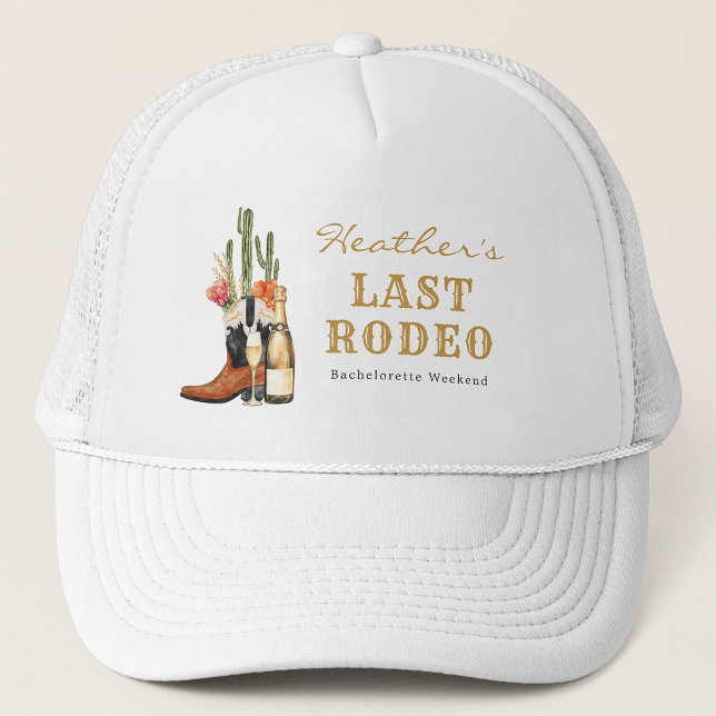 Boné Noiva (Bachelorette Last Rodeo Trucker Hat by Painted Paperie
)