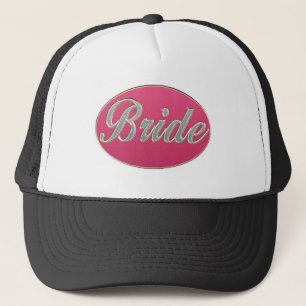 Boné Noiva cor-de-rosa de Bling