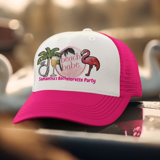Boné Noiva da Praia Rosa Remendo Falso de Casamento Des (Criador carregado)