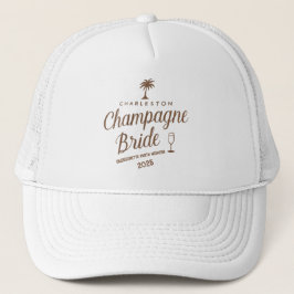 Boné Noiva de Charleston Champanhe Personalizada Desped