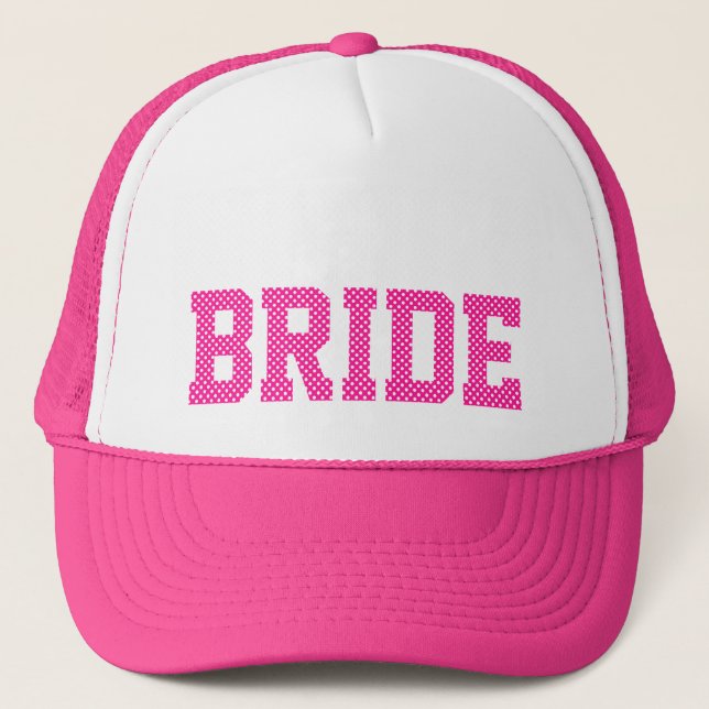 Boné Noiva de Rosa Intenso e Pontos Brancos (Frente)