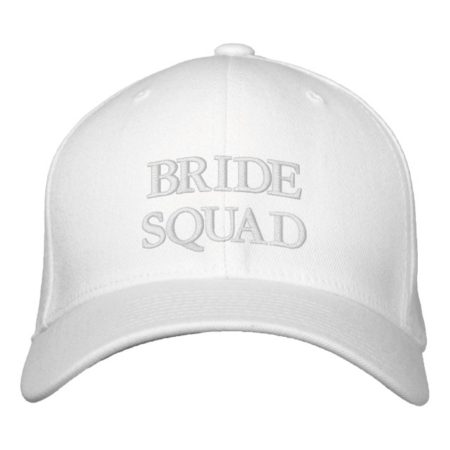 Boné Noiva Esquadrão pincelado branco rosa Bridesmaid c (Frente)