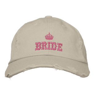 Boné Noiva rosa com coroa