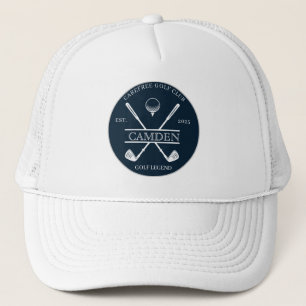 Boné Nome Clássico de Clube de Golfe Azul Escuro