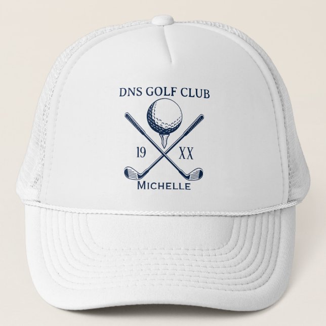 Boné Nome clássico do clube de golfe personalizado (Frente)
