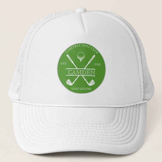 Boné Nome Clássico do Clube de Golfe Verde (Frente)