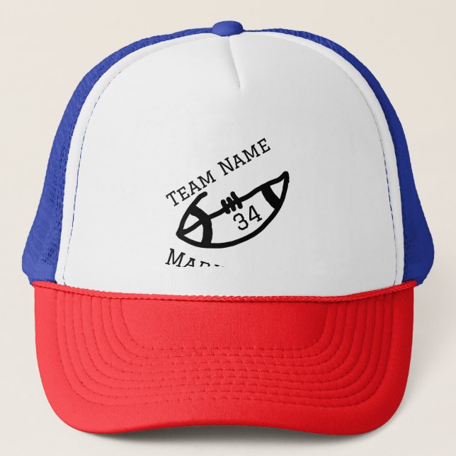 Boné nome da equipe adicionar nome do jogador data espo (Frente)