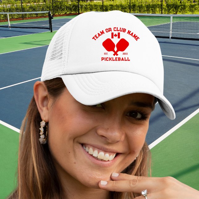 Boné Nome da Equipe do Clube de Pickleball Bandeira do  (Criador carregado)