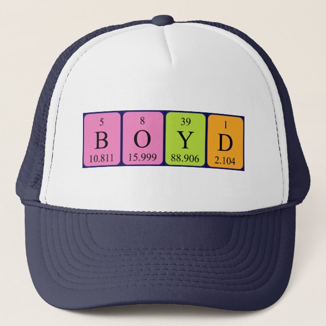 Boné Nome da mesa periódica Boyd que (Frente)