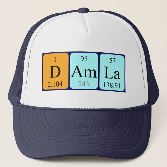 Boné Nome da mesa periódica Damla que (Frente)