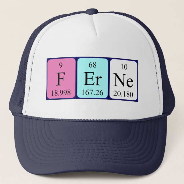 Boné Nome da mesa periódica Ferne que (Frente)