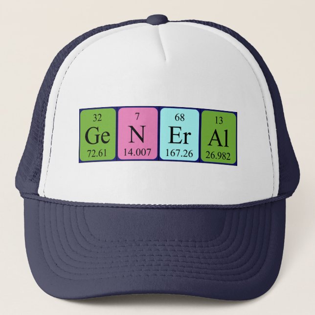 Boné Nome da mesa periódica geral que (Frente)