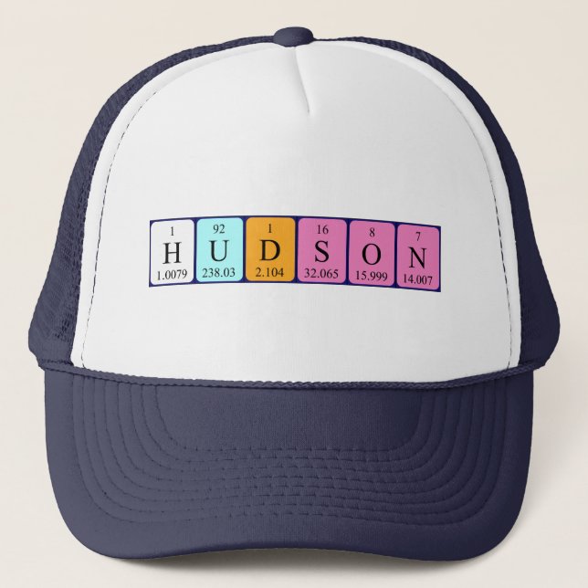 Boné Nome da mesa periódica Hudson que (Frente)