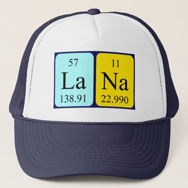 Boné Nome da mesa periódica Lana que (Frente)