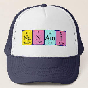 Boné Nome da mesa periódica Nanami que