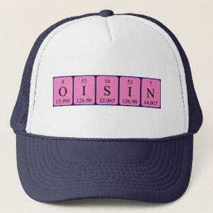Boné Nome da mesa periódica Oisin que