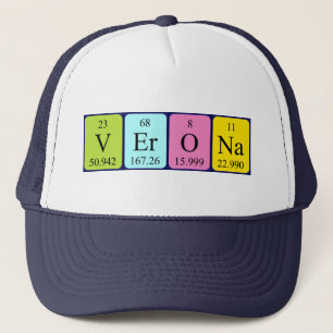 Boné Nome da mesa periódica Verona que