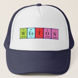 Boné Nome da mesa periódica Weston que