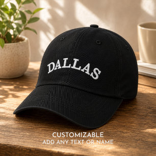 Boné Nome de Cidade Personalizado Elegante Minimalista
